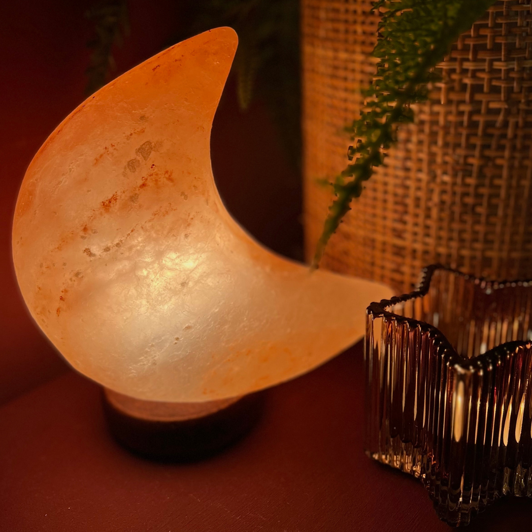 Lampe de sel de l'Himalaya à intensité variable Selene - 3-4 KG