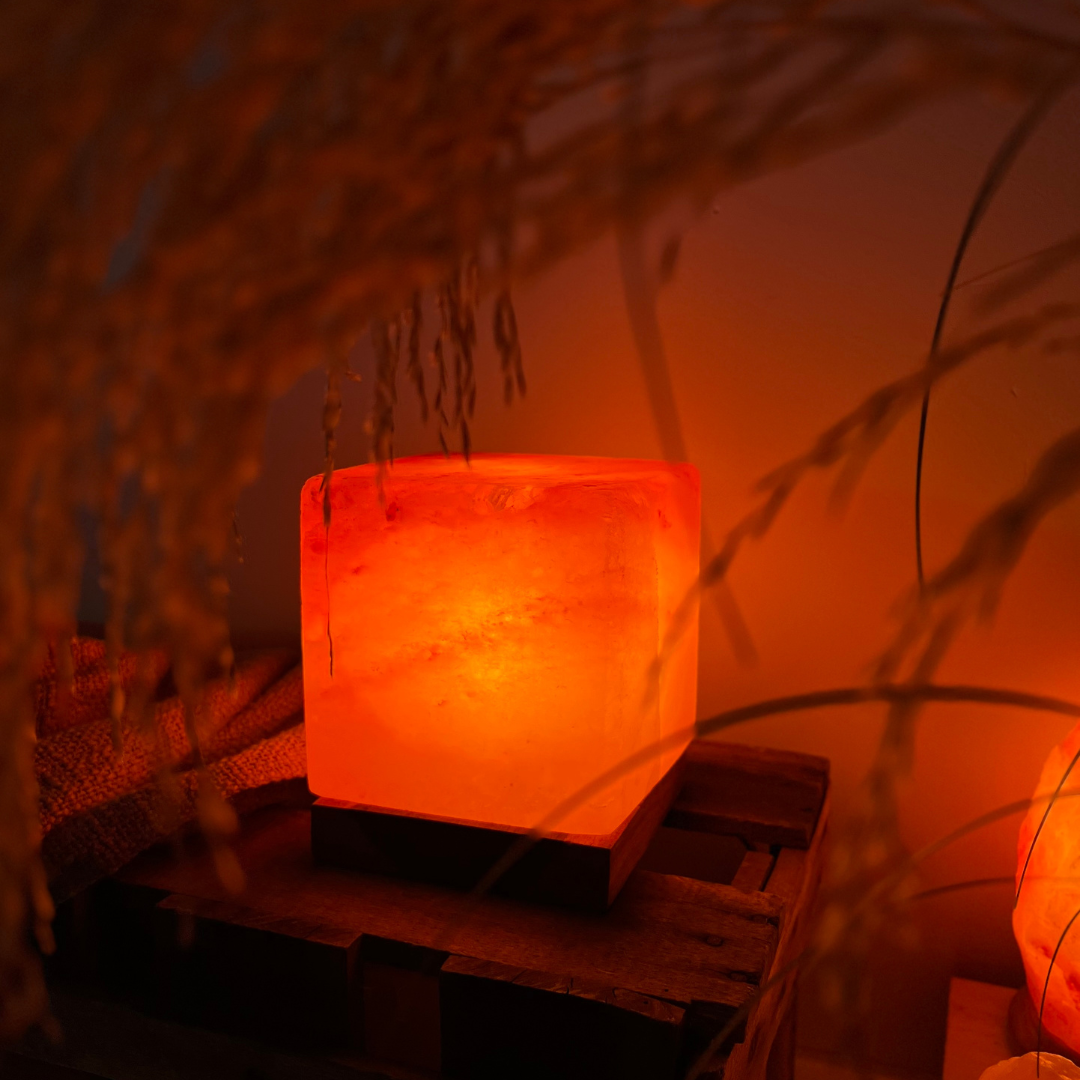 Dimbare Himalaya zoutlamp Cube - 3-4 KG