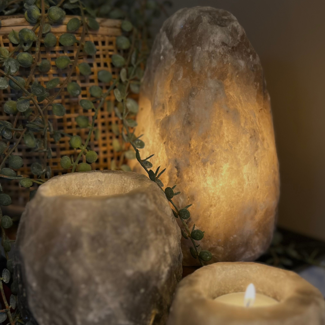 Lampe de sel de l'Himalaya à intensité variable Meteor - 6-8 KG