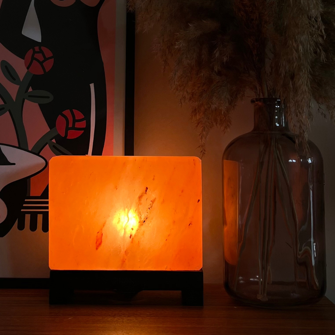 Dimbare Himalaya zoutlamp Ember - 3-4 KG