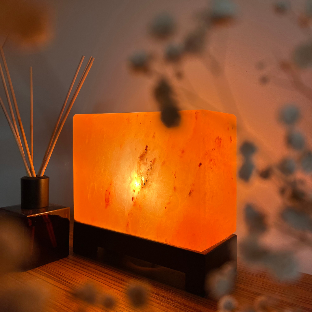Dimbare Himalaya zoutlamp Ember - 3-4 KG