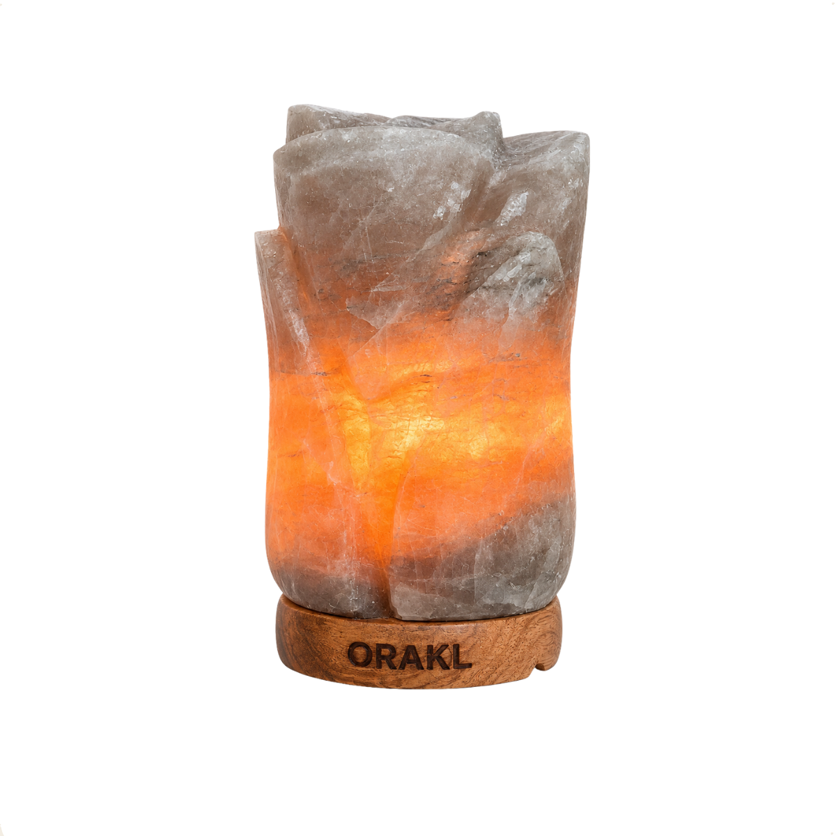 Dimbare Himalaya zoutlamp Lotus Grijs - 2-4 KG