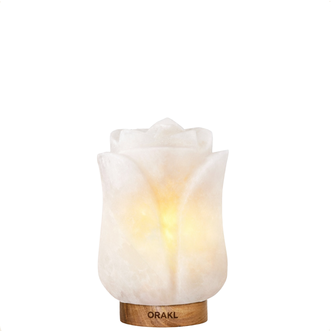 Dimbare Himalaya zoutlamp Lotus Wit - 3-4 KG