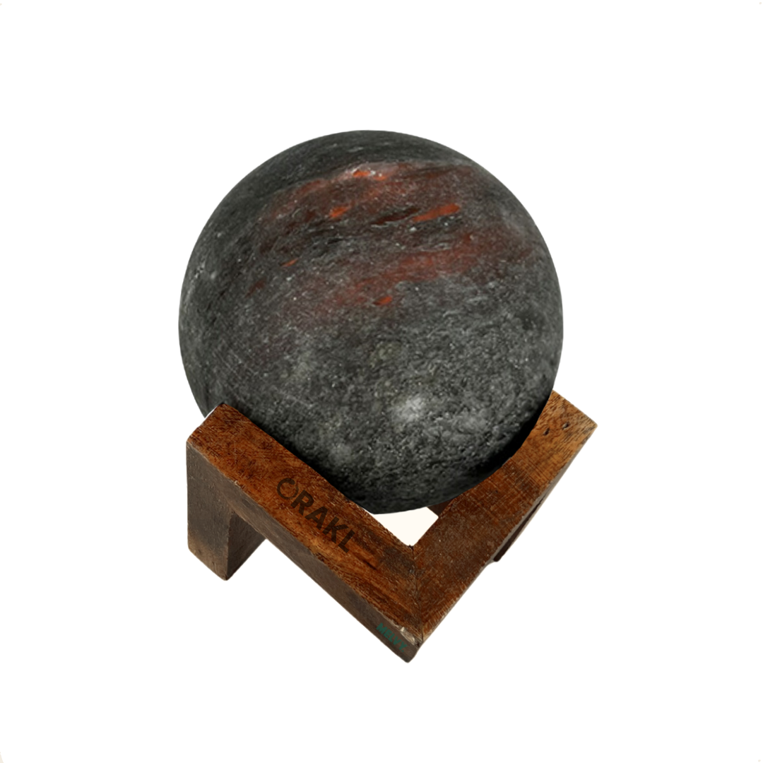 Dimbare Himalaya zoutlamp Luna Grijs - 3-4 KG