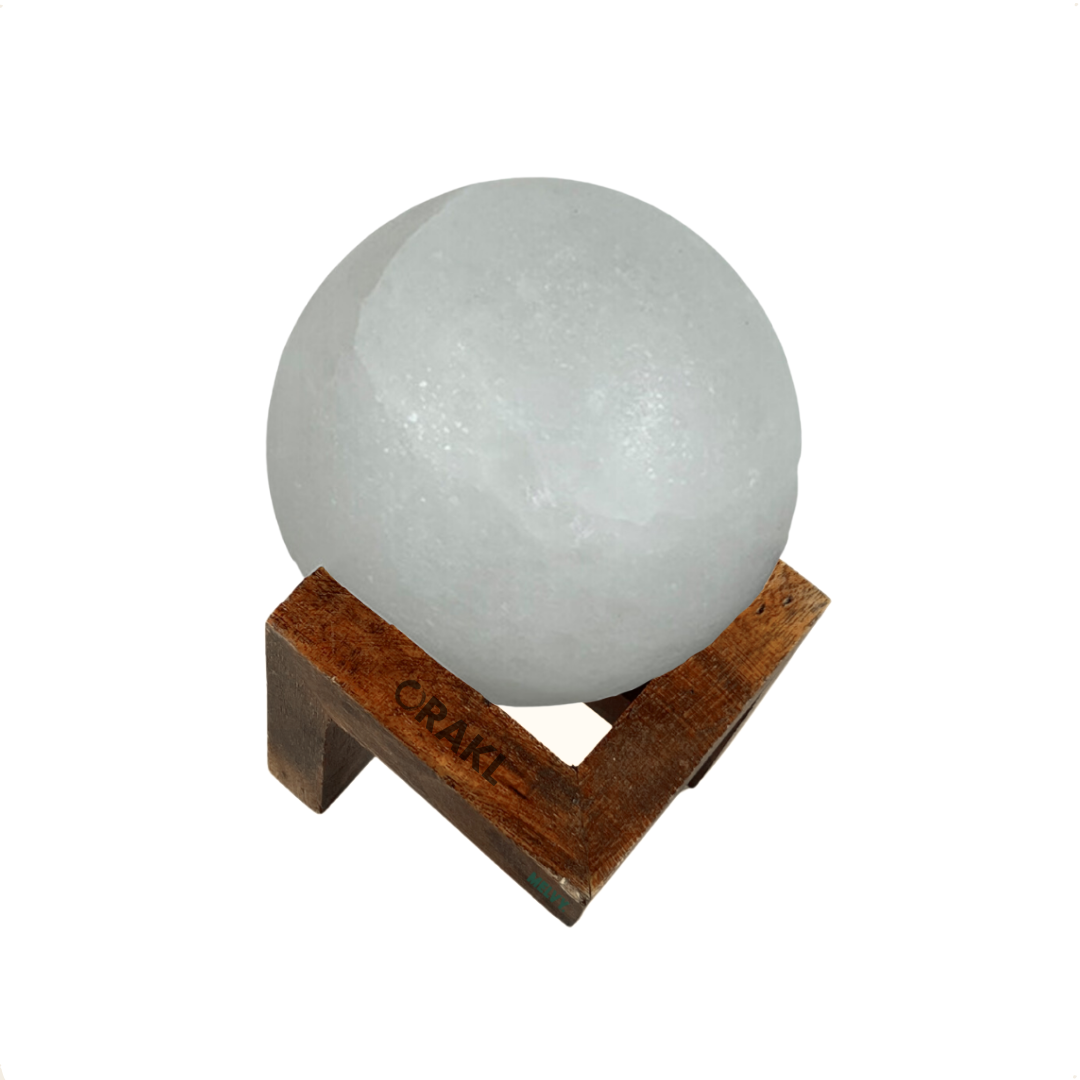Lampe de sel de l'Himalaya à intensité variable Luna - 3-4 KG