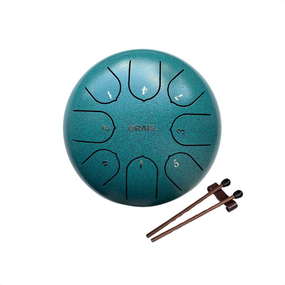 Steel Tongue Drum Echo - Zeegroen