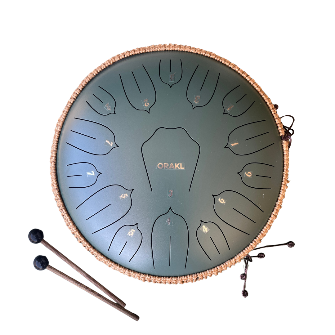 Steel Tongue Drum Elysium - Bosgroen