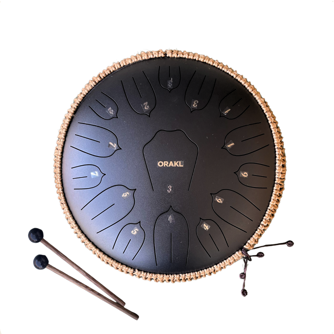 Steel Tongue Drum Elysium - Kosmisch Zwart