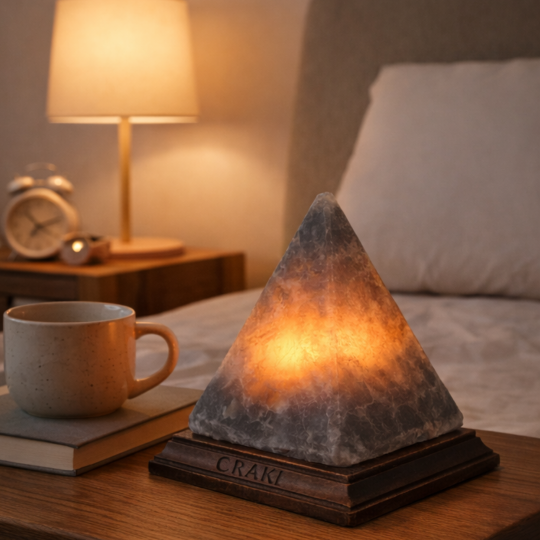 Dimbare Himalaya zoutlamp Giza Grijs - 3-4 KG