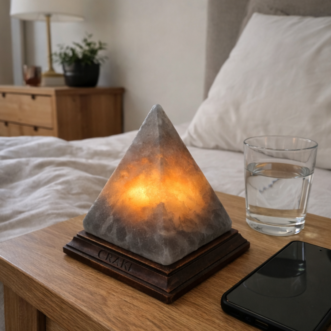 Dimbare Himalaya zoutlamp Giza Grijs - 3-4 KG