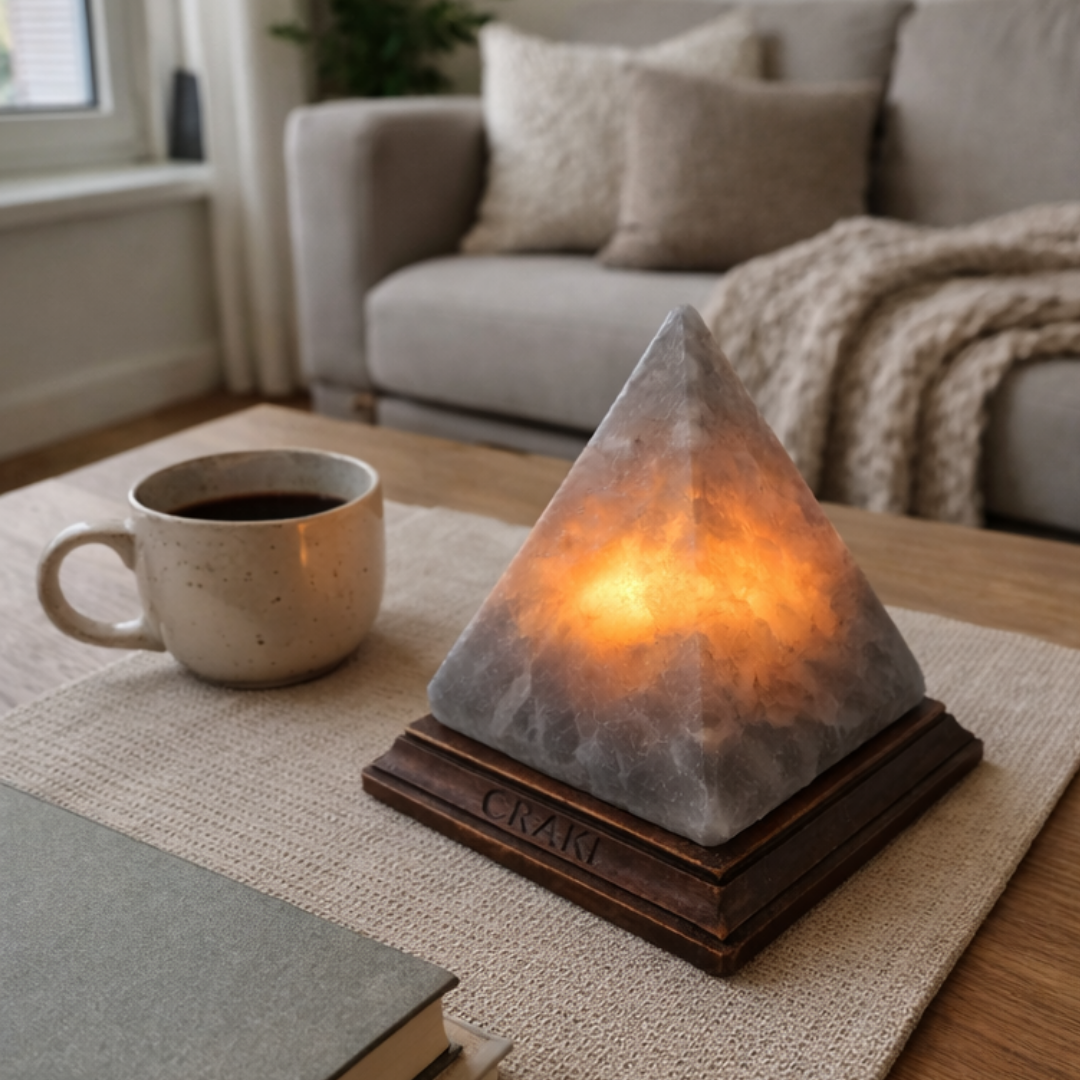 Dimbare Himalaya zoutlamp Giza Grijs - 3-4 KG