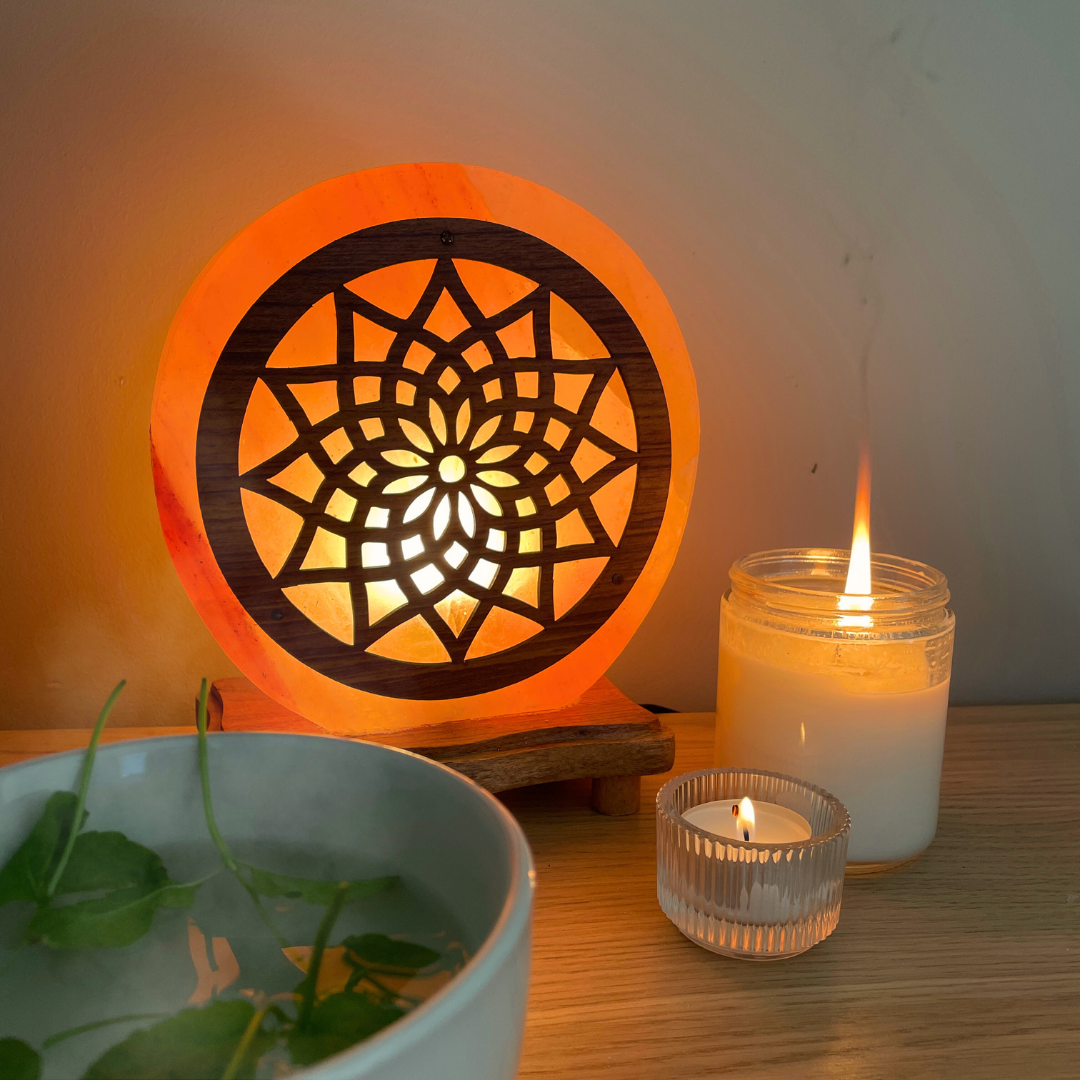Dimbare Himalaya zoutlamp Omara - 3-4 KG