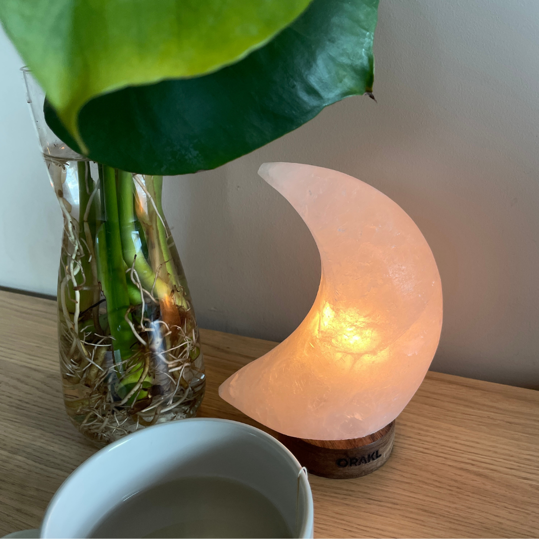 Lampe de sel de l'Himalaya à intensité variable Selene - 3-4 KG