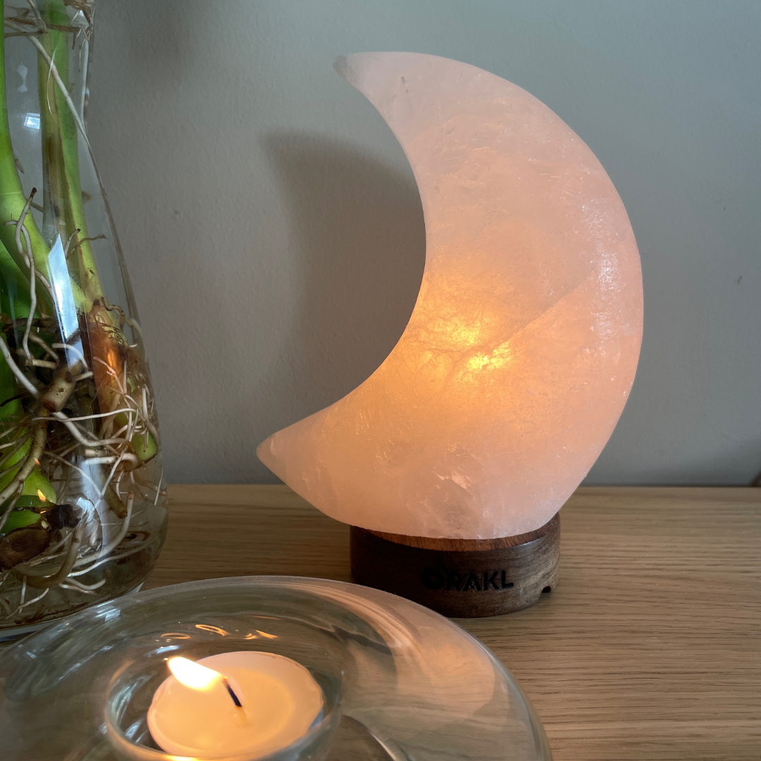 Lampe de sel de l'Himalaya à intensité variable Selene - 3-4 KG