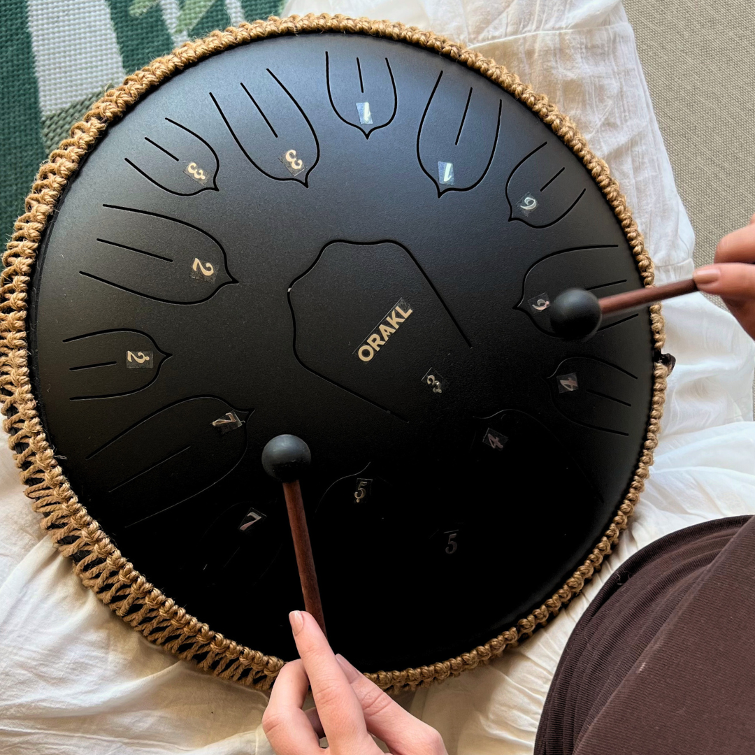 Steel Tongue Drum Elysium - Kosmisch Zwart
