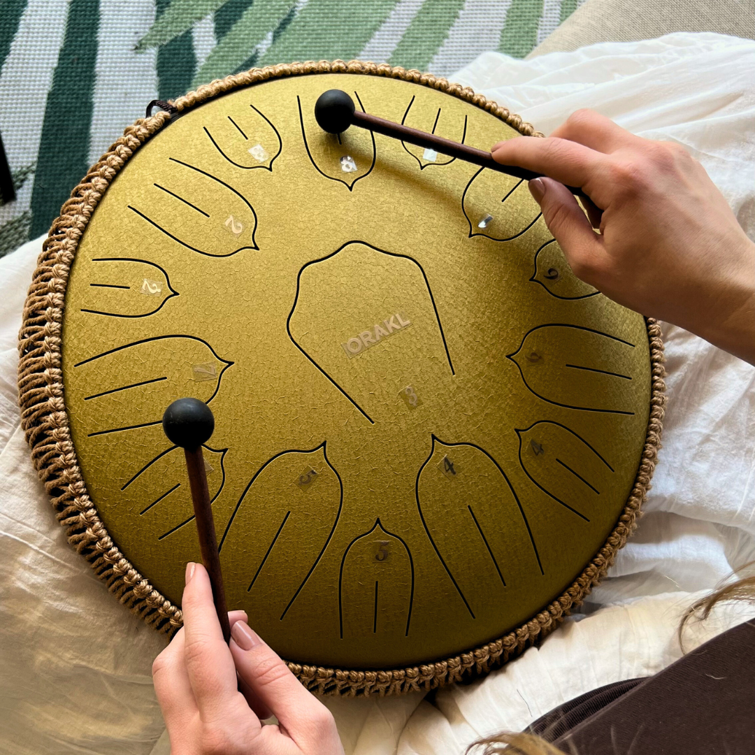 Steel Tongue Drum Elysium - Zonnegloed Goud