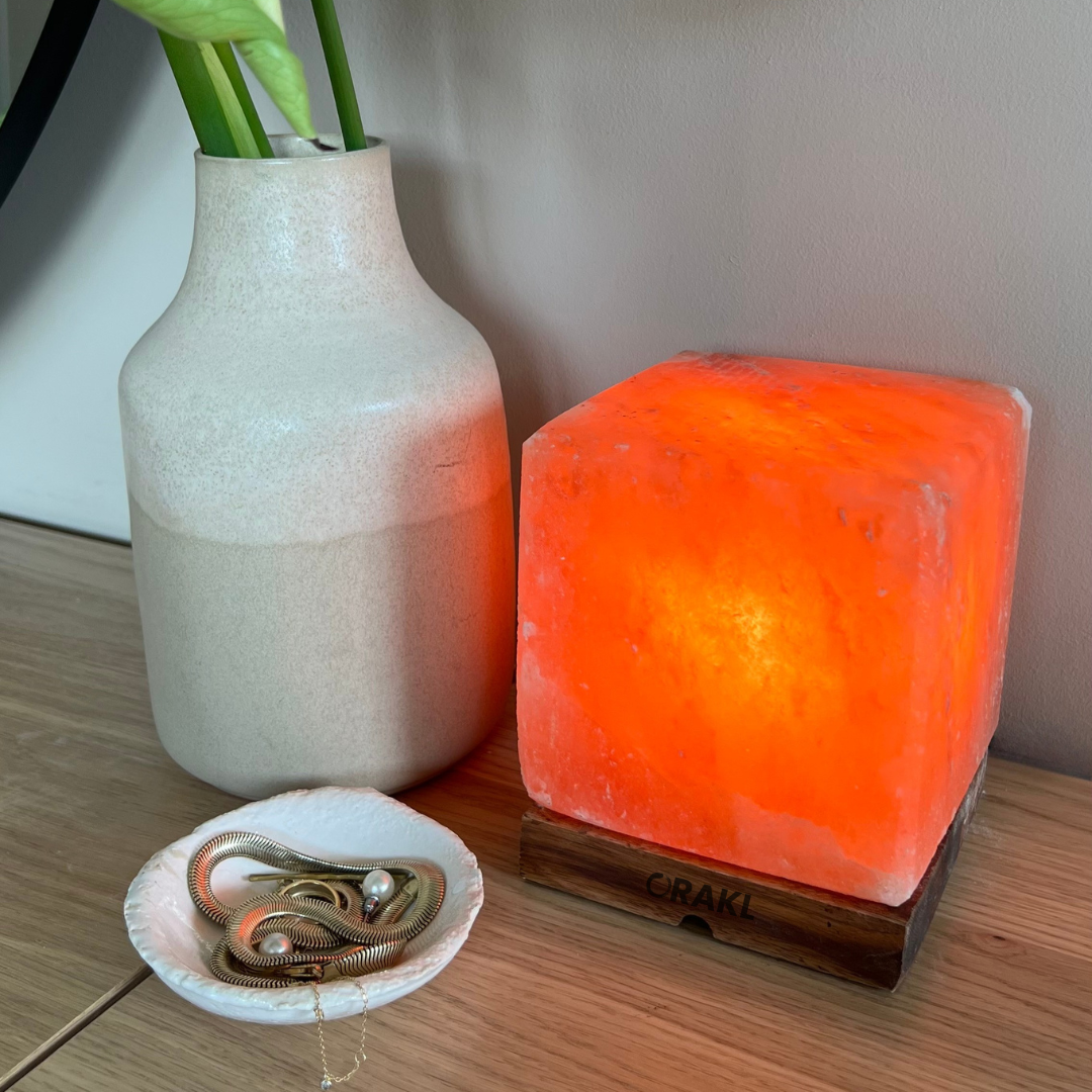 Dimbare Himalaya zoutlamp Cube - 3-4 KG