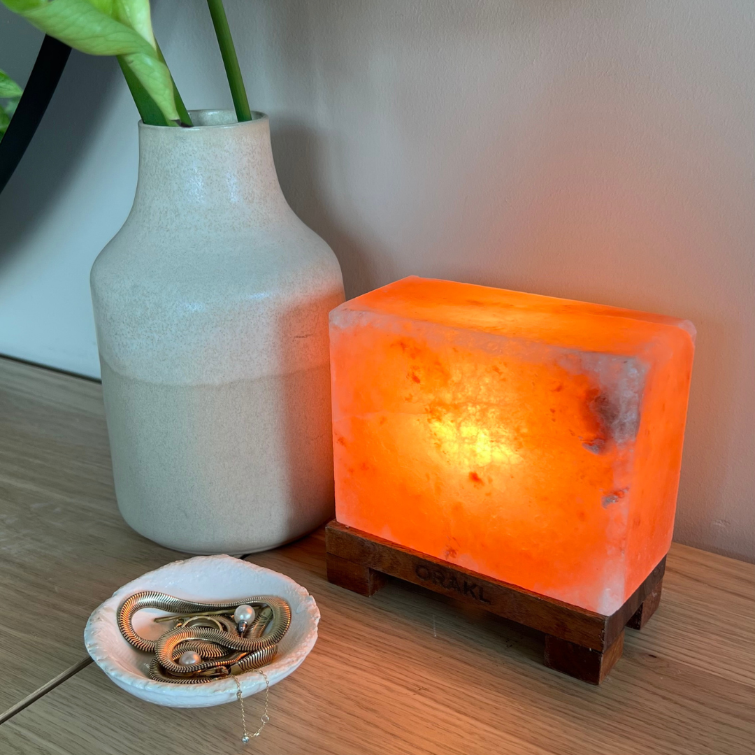 Dimbare Himalaya zoutlamp Ember - 3-4 KG