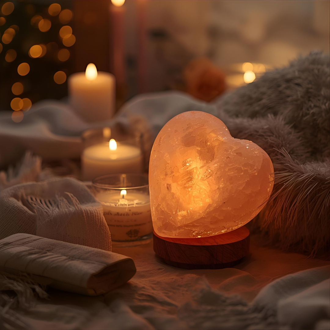 Lampe de sel de l'Himalaya à intensité variable Julia - 3-4 kg