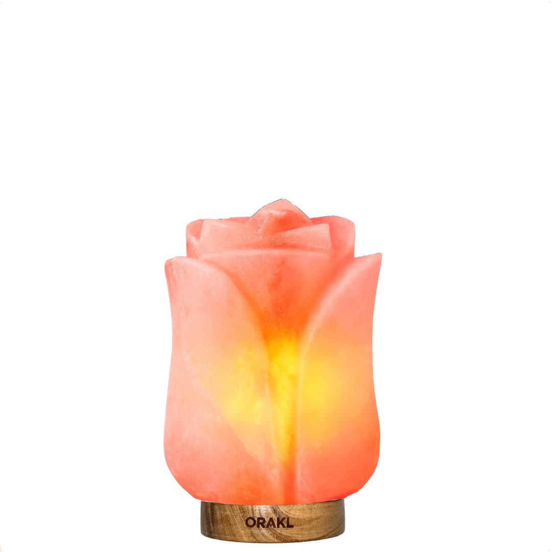 Dimbare Himalaya zoutlamp Lotus - 3-4 KG