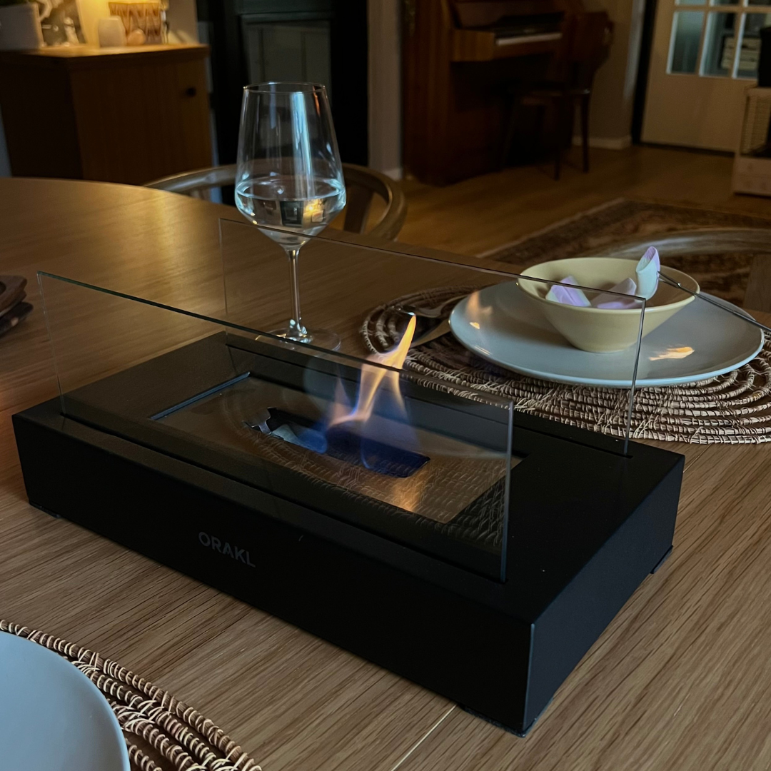 Torche de table de luxe pour cheminée - Noir