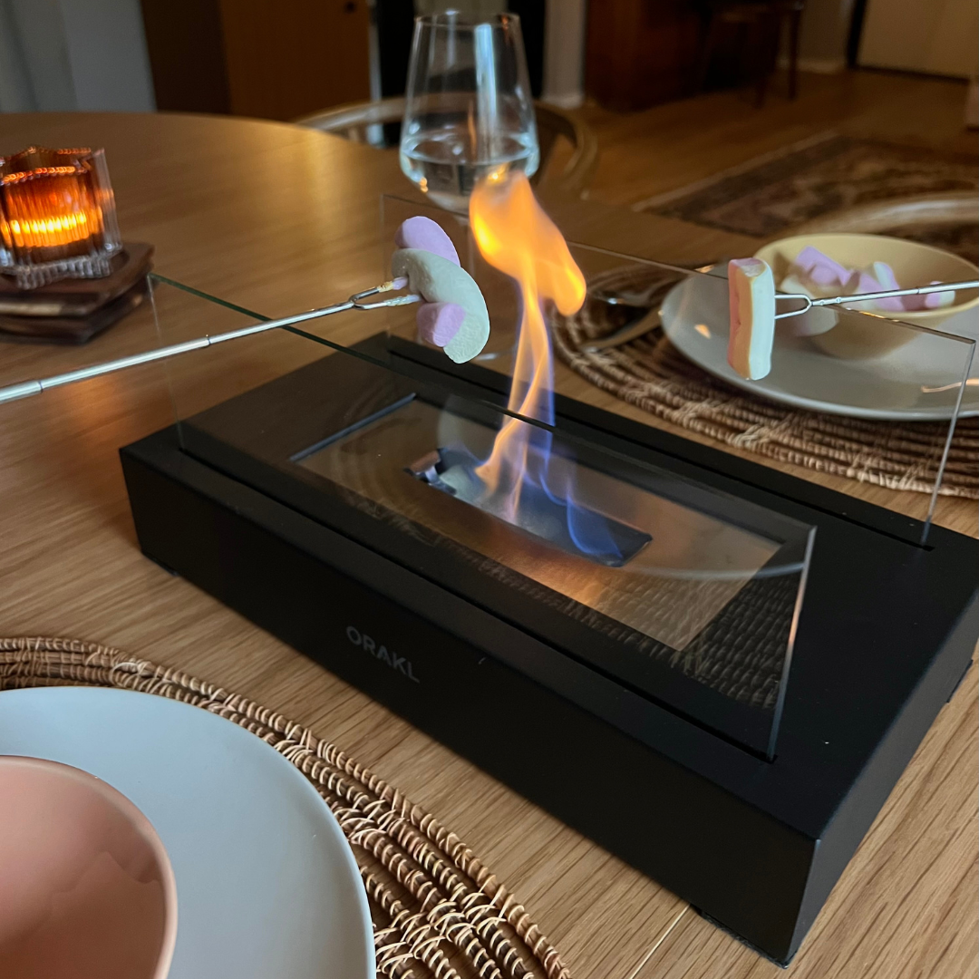 Torche de table de luxe pour cheminée - Noir