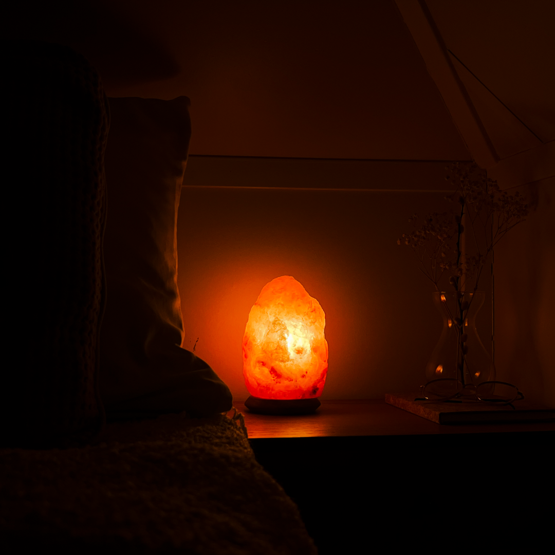 Dimbare Himalaya zoutlamp Aura - 4-6 KG