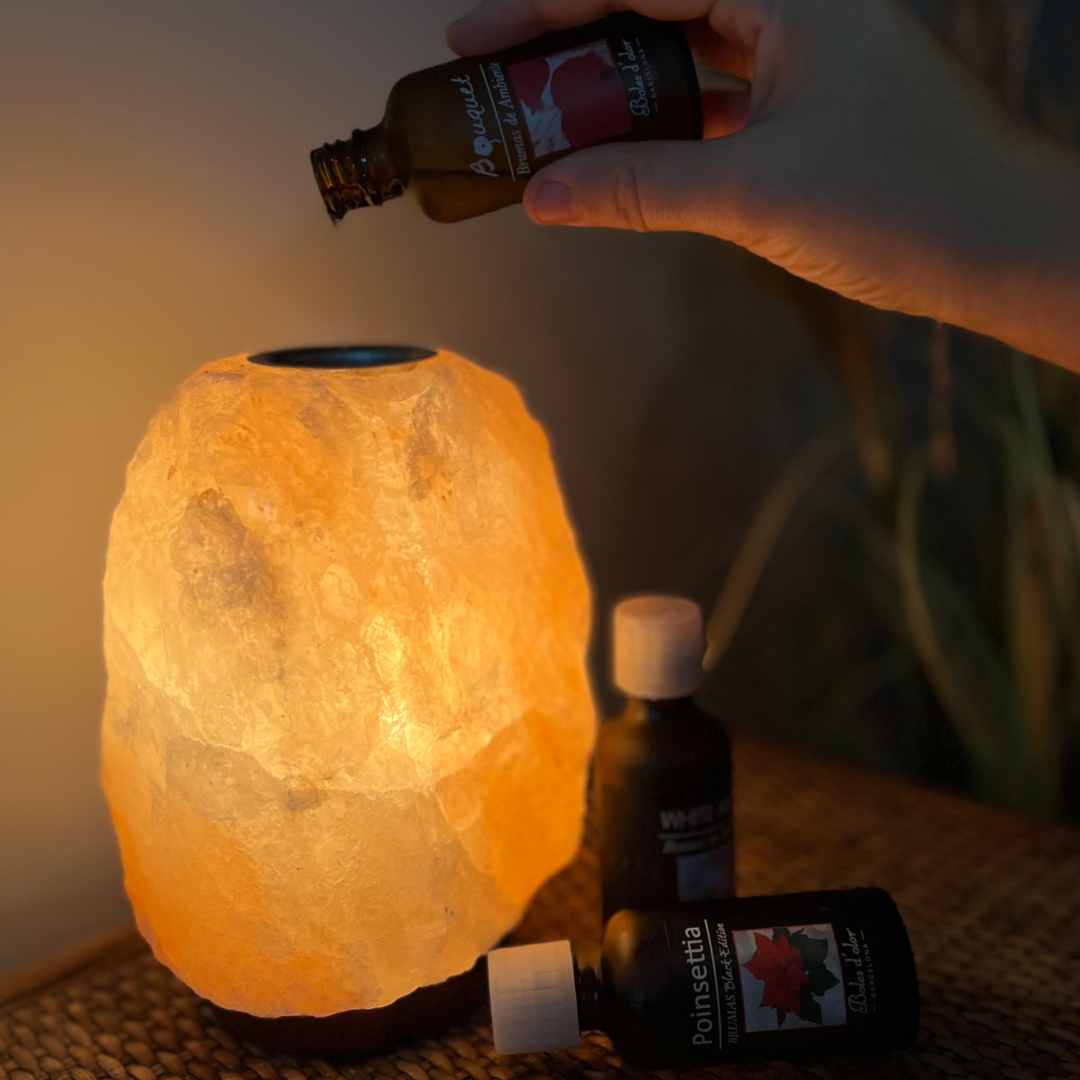 Diffuseur de lampe à sel de l'Himalaya à intensité variable - 1-2 kg