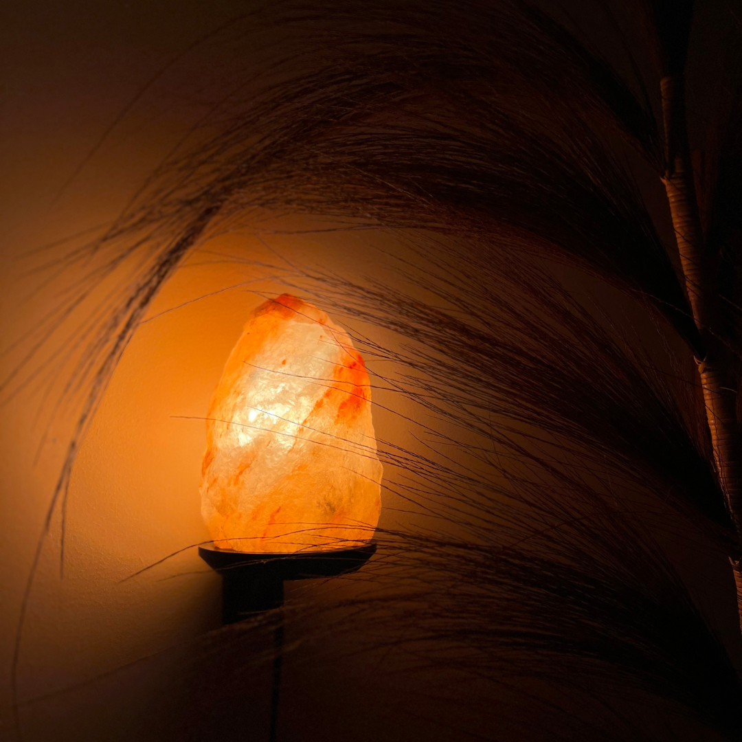 Dimbare Himalaya wandlamp Ari - Oranje