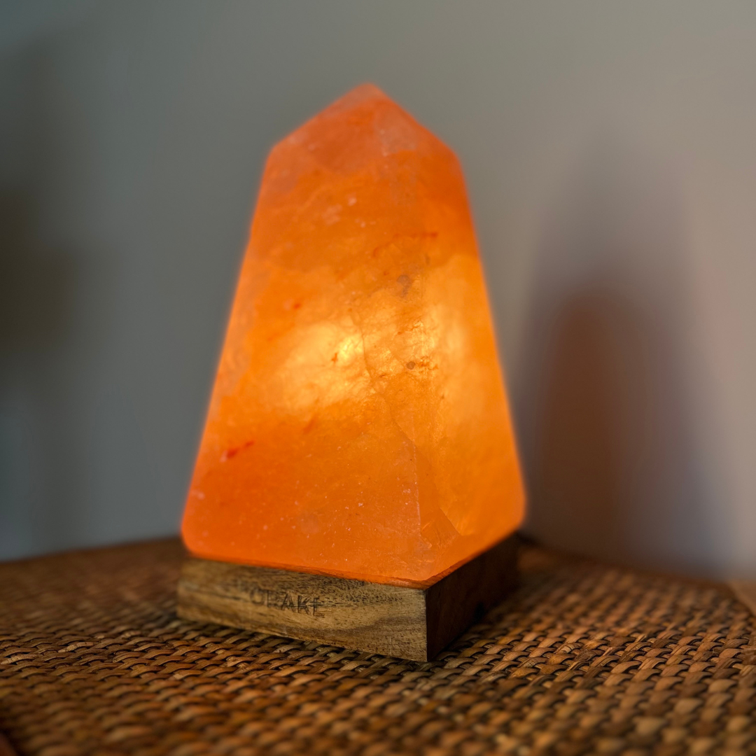 Lampe de sel de l'Himalaya à intensité variable Obelisk - 3-4 KG