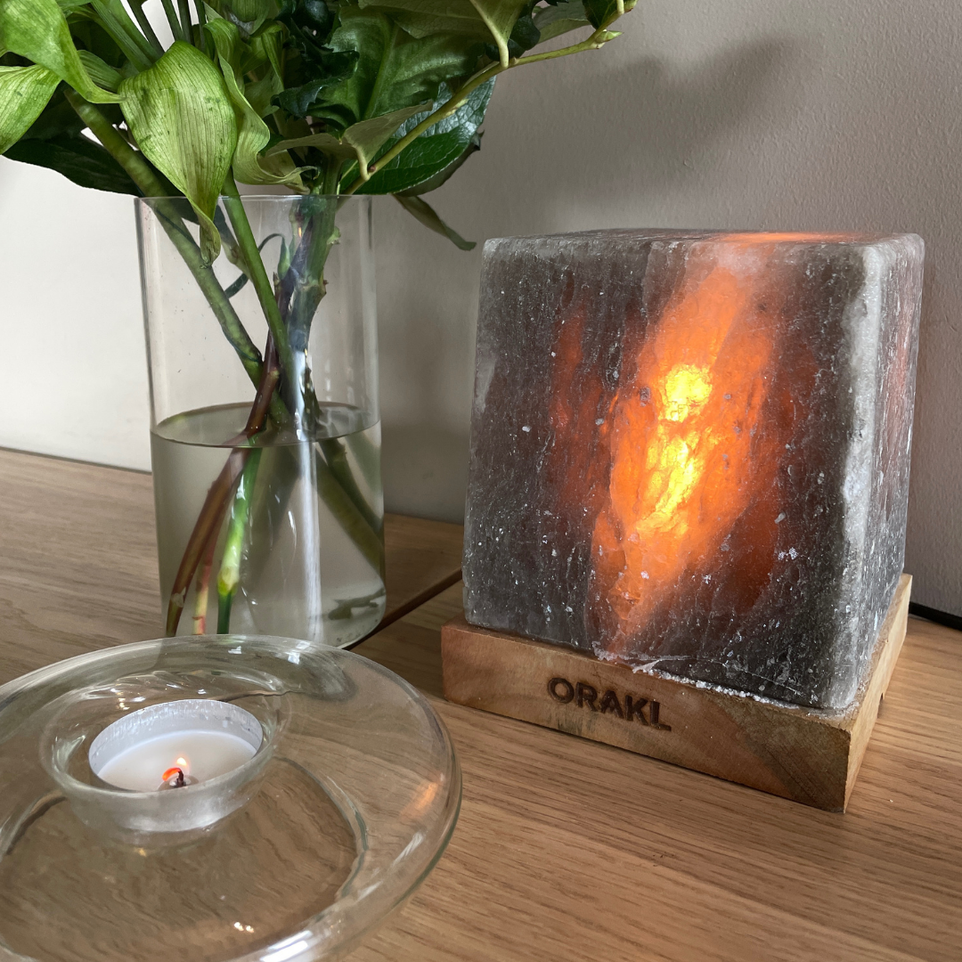 Dimbare Himalaya zoutlamp Cube - 3-4 KG