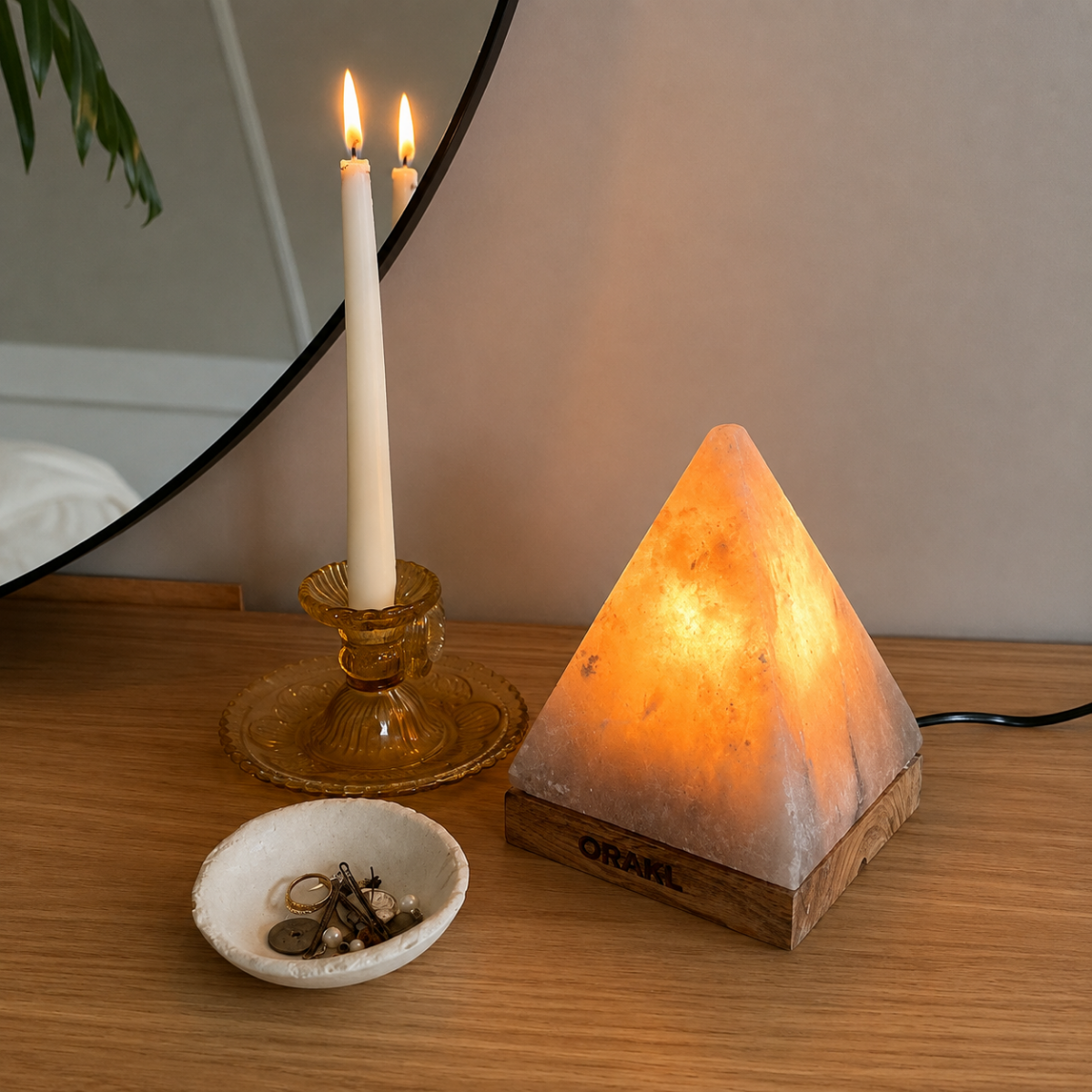 Dimbare Himalaya zoutlamp Giza Grijs - 2-4 KG
