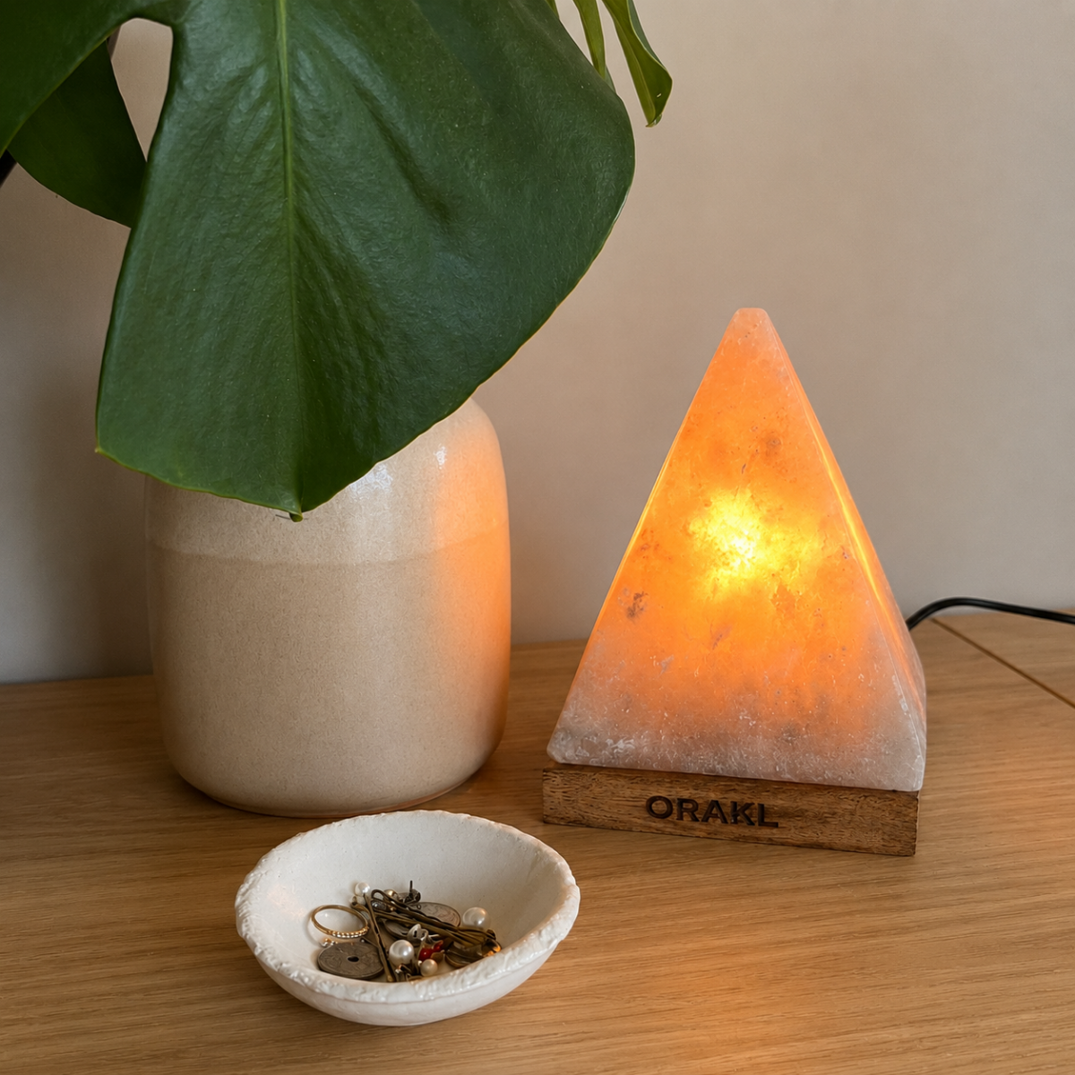 Dimbare Himalaya zoutlamp Giza Grijs - 2-4 KG