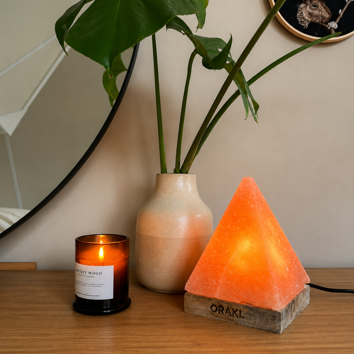 Dimbare Himalaya zoutlamp Giza - 2-4 KG