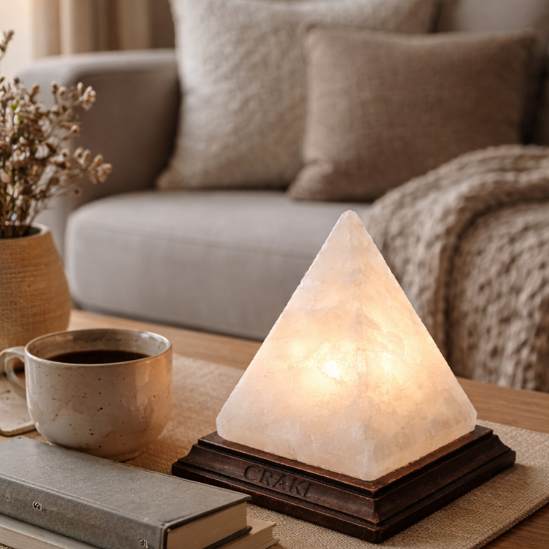 Lampe de sel de l'Himalaya à intensité variable, blanc de Gizeh - 3-4 kg