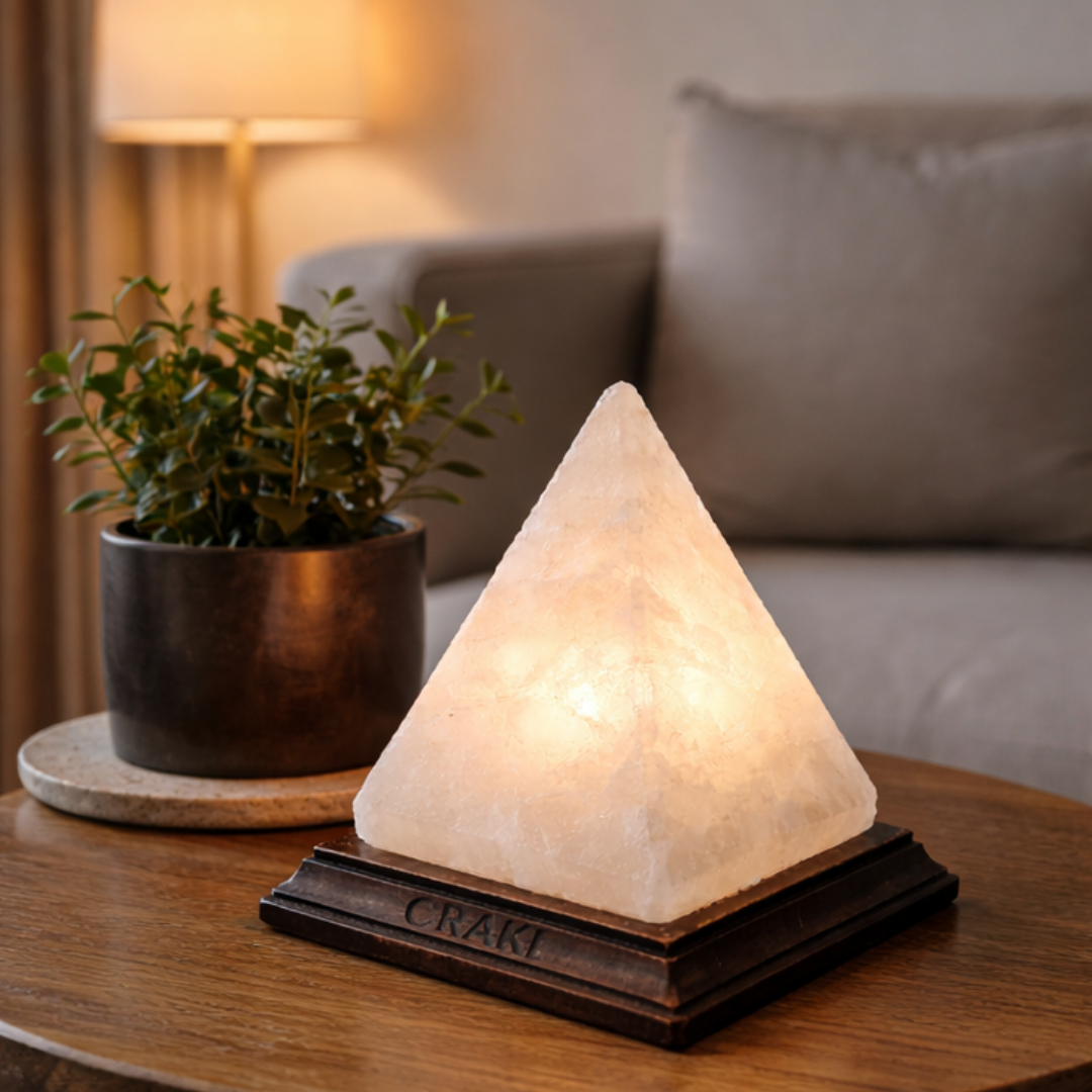 Lampe de sel de l'Himalaya à intensité variable, blanc de Gizeh - 3-4 kg