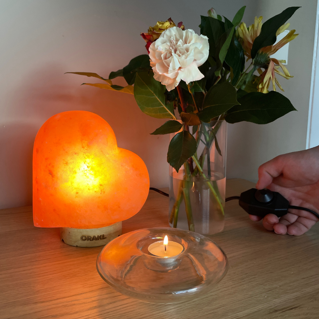 Lampe de sel de l'Himalaya à intensité variable Julia - 3-4 kg