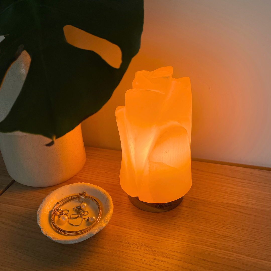 Dimmbare Himalaya-Salzlampe Lotus - 3-4 KG