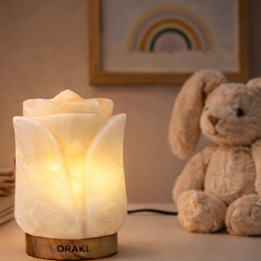 Dimbare Himalaya zoutlamp Lotus Wit - 3-4 KG