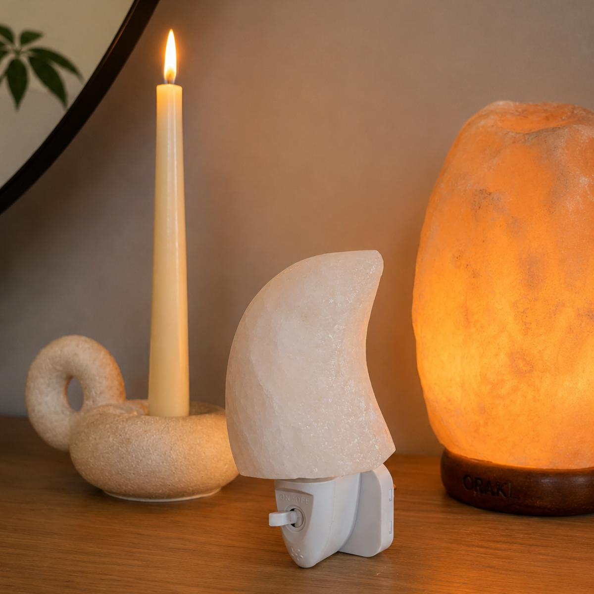 Himalaya nachtlampje Selene Wit