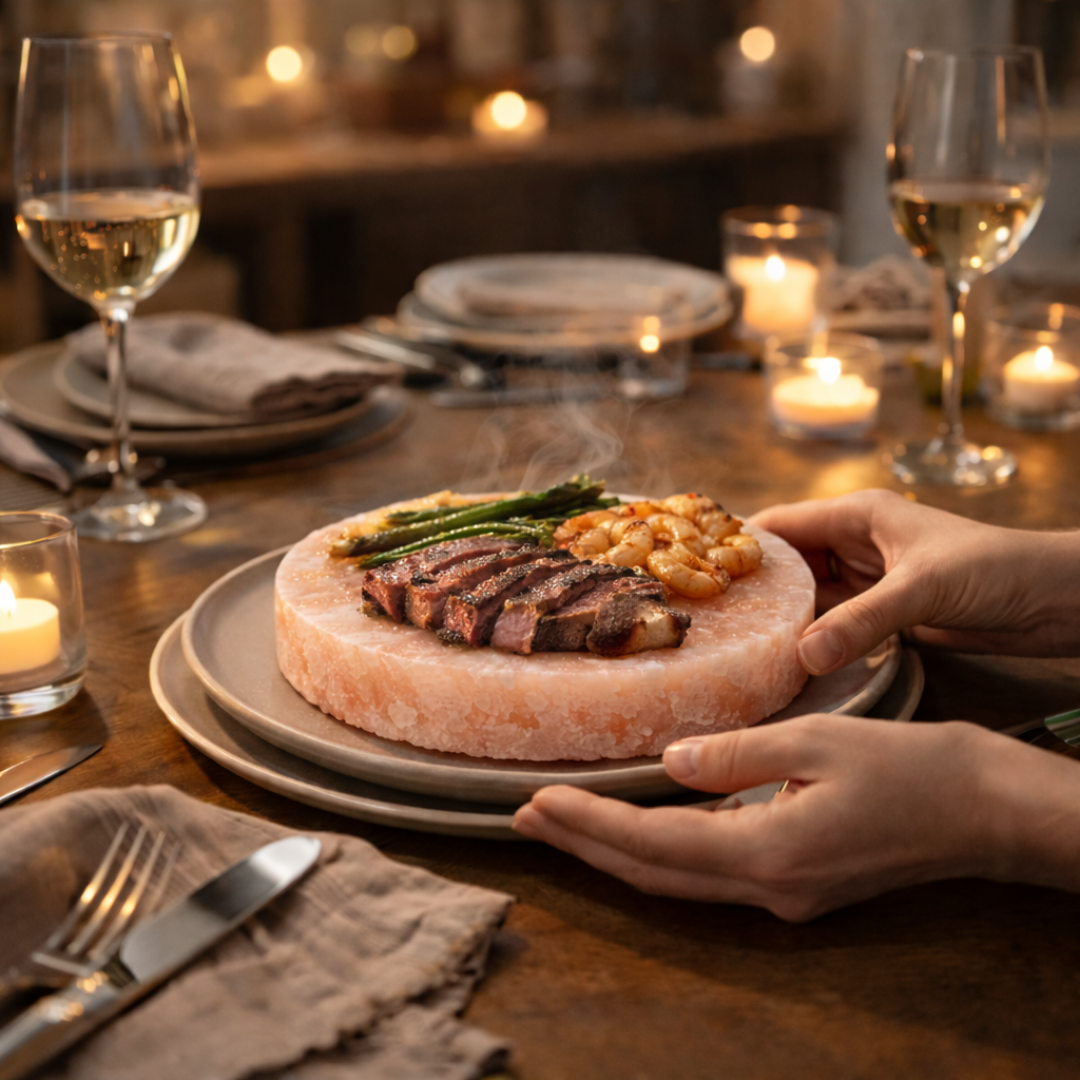 Pierre à griller ronde de l'Himalaya - 2-5 KG