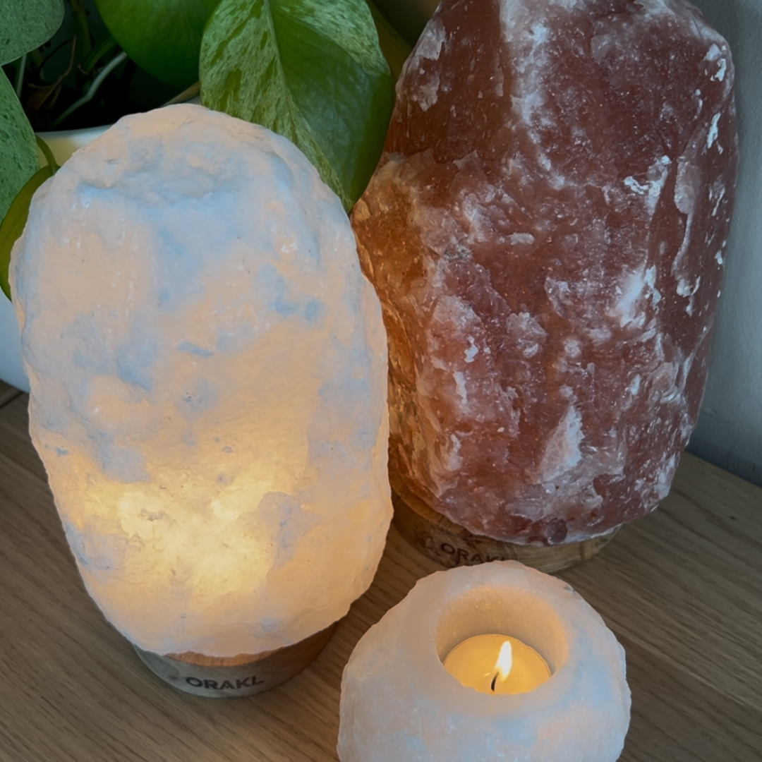 Lampe de sel de l'Himalaya à intensité variable Bliss - 4-6 KG