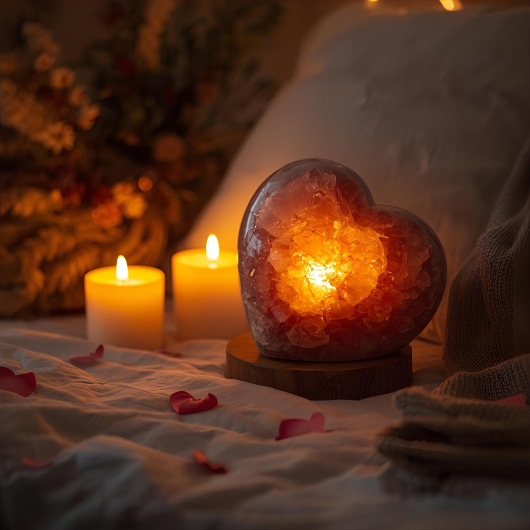 Lampe de sel de l'Himalaya à intensité variable Julia - 3-4 kg
